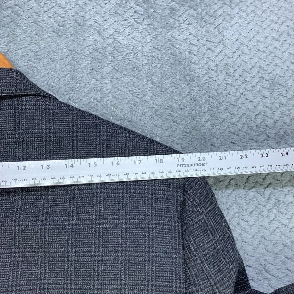 Jos A Bank 1905 Blazer Men's 42L Tailored Fit Gray Plaid Wool Sport Coat Jacket